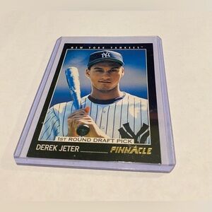 Derek Jeter Rookie 1993 Score Pinnacle Baseball Card 1st Round Draft Pick